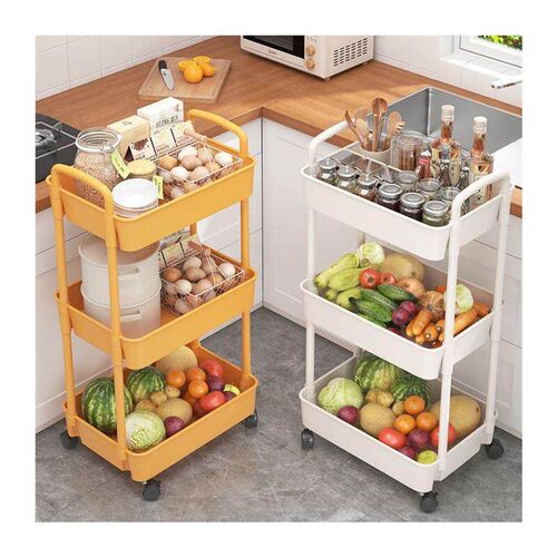 Kitchen storage rack bathroom Shelf Trolley iron shelves