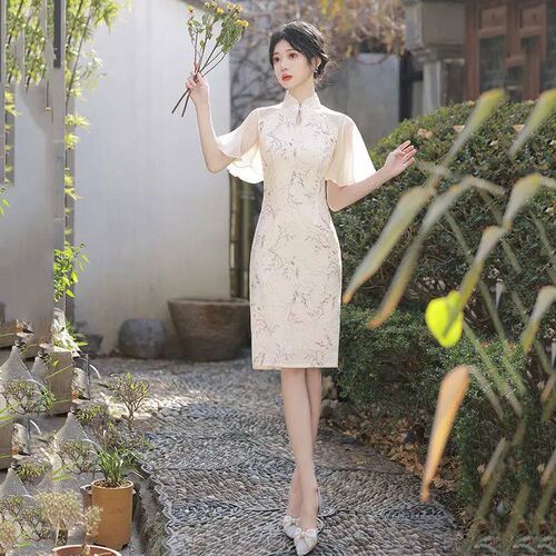 Cheongsam 2022 New Womens Summer Chiffon Elegant Young Chin