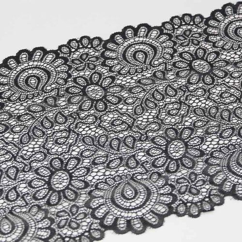 (3 meters) 22cm white elastic lace Fabric French hollow unde