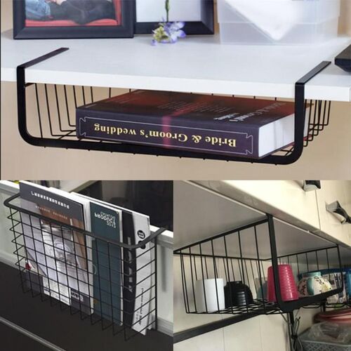 Kitchen Rack Hanging Under Cupboard Iron Storage Shelf Mesh