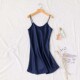 color nightgown open suspender 纯色露背吊带睡裙女 back Solid