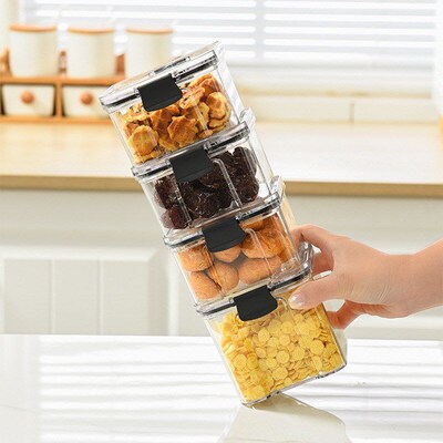 Sealed cooking jars, grain storage organizer, large moisture
