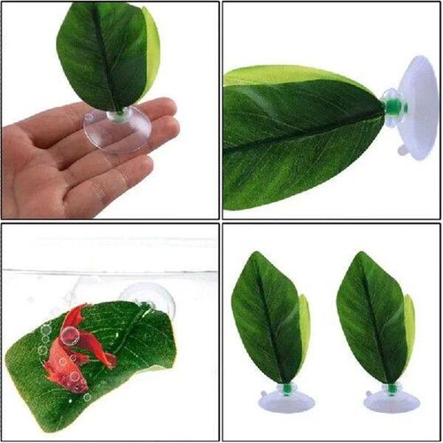 1pcs New Fish Tank Aquarium Artificial Leaf Betta Fish Rest