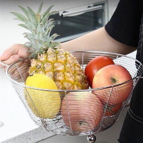 Fruit Colander Bowl Stainless Steel Kitchen Vegetable