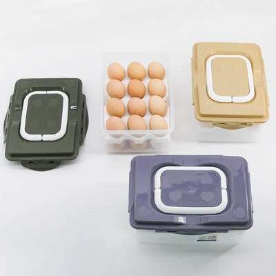 Plastic Freshness Box, 24-Compartment Egg Holder, Refrigerat