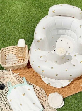 PVC Inflatable Baby Chair Bear Pattern Swimming Pool Inflata