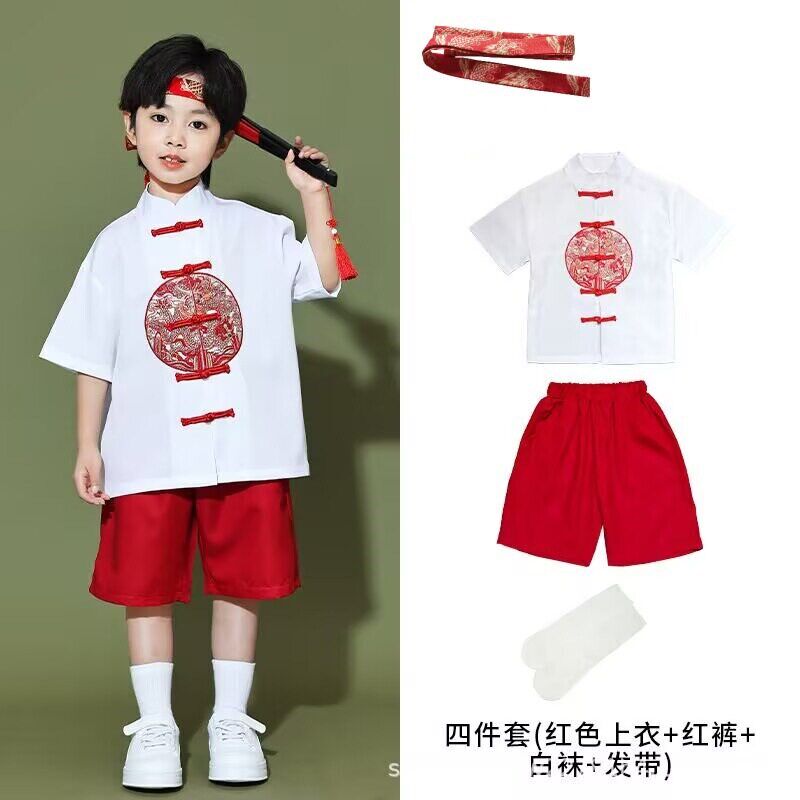六一儿童演出服小学生中式马面裙汉服幼儿园毕业照表演服装中国风