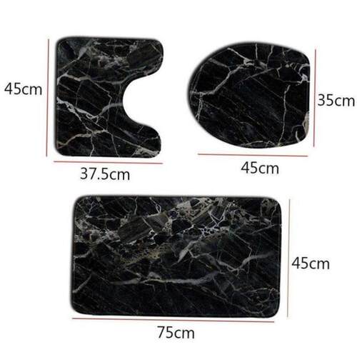 3 Pcs 15 Styles Bath Mat Set Bathroom Carpet Rug Toilet Mat