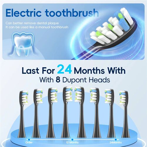Electric Toothbrush 8 Brush Heads Sonic Electric Toothbrush