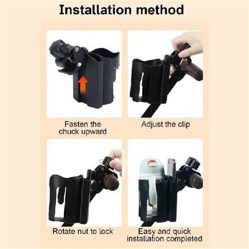 Cup Holder For Stroller 360 Degrees Rotatable Drink Cup
