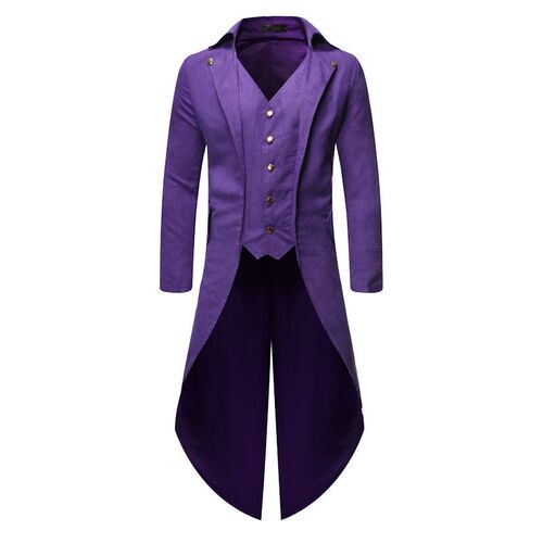 2025 Mens Long Sleeve Solid lor Button Irregular Mens Tuxe