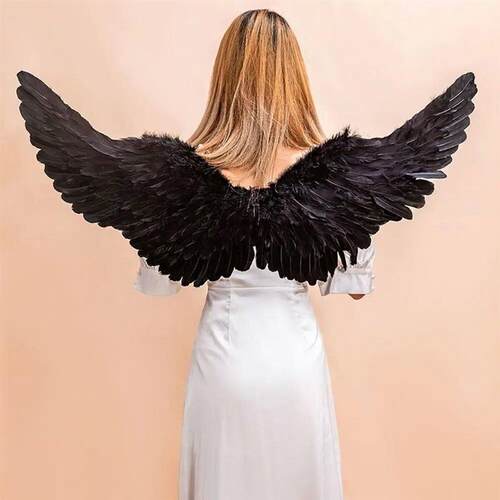 Women Angel Feather Wings Halloween Christmas Decoration
