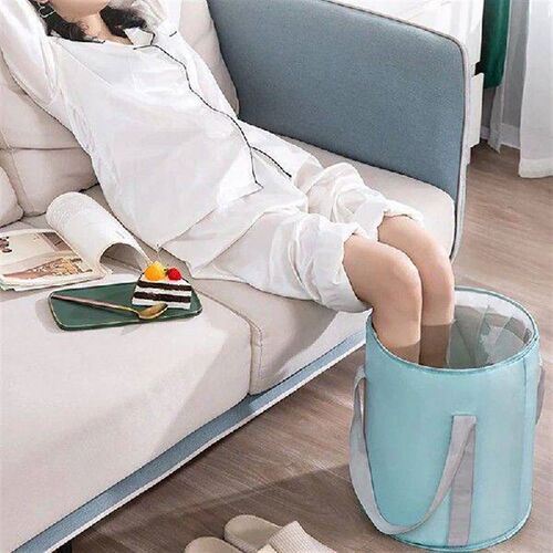 1pc Portable Collapsible Foot Bath Basin With Handles