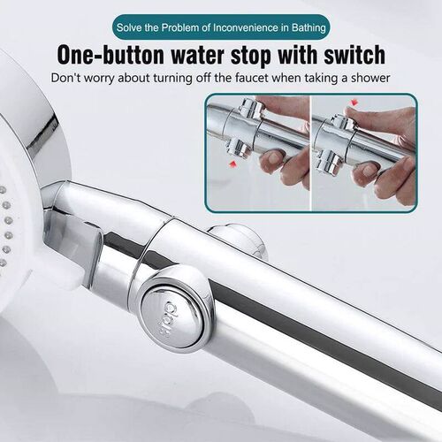 High Pressure Shower Head 5 Modes Adjustable Showerheads wit