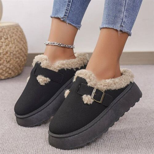 New Luxury Winter Womens Boken Shoes Plush Fashion Retro Be