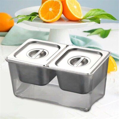 Chilled Condiment Caddy Removable Containers Fruit Tray