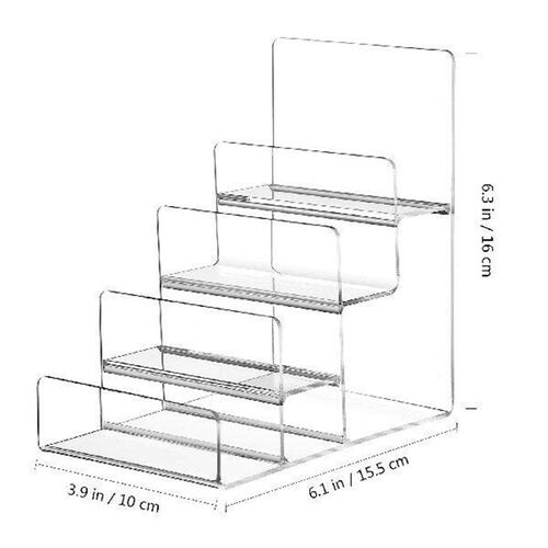 Retail Trapezoid Display Stand Cupcake Acrylic Storage Rack