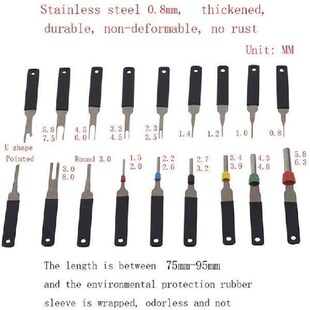 Wire Connector Pin Release for Key Extractor Tools Set for