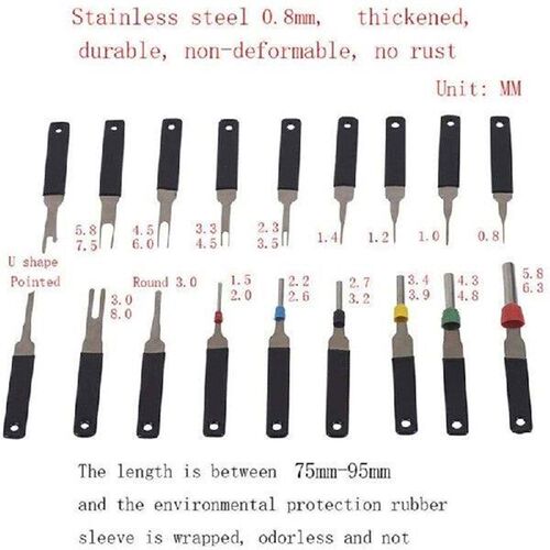Wire Connector Pin Release for Key Extractor Tools Set for