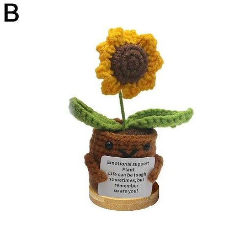 NEW Mini Cute Crochet Potted Plants Eternal Flowers Wedding