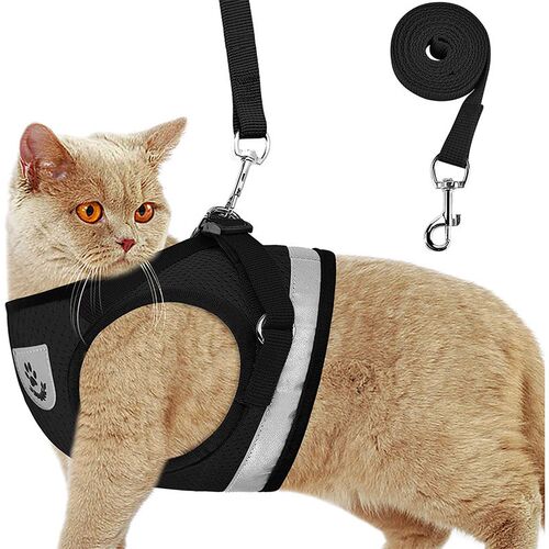 Cat Harnesses and Puppy Harness with Leashes Set Escape Proo