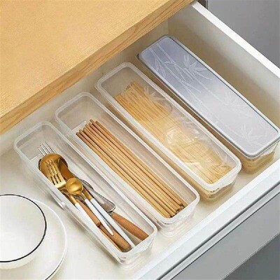 Portable Noodle Spaghetti Container Square Transparent