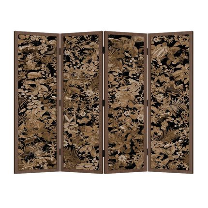 法式复古定制实木折叠屏风隔断装饰客厅玄关家用抽象艺术移动折屏