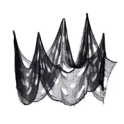 HOT SALES!!! Black Halloween Creepy Gauze Large Grid Yarn 1