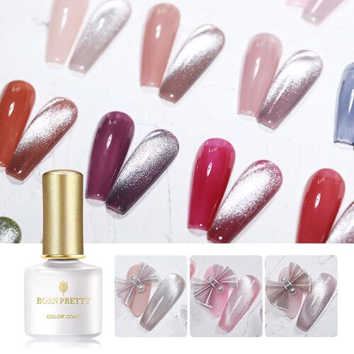 BORN PRETTY  Cat Eye Gel Nail Polish 6ml Silver Snowlight Ma