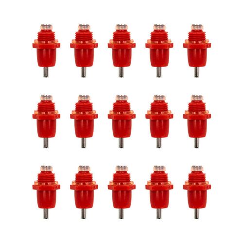 10Pcs Poultry Chicken Nipple Drinker Drinking Fountain Red S