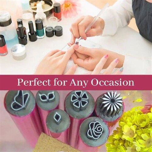 16Pcs Nail Art Stamp Pen Set Flower Nail Stamp Pen DIY Nail