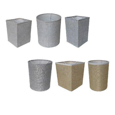 Burlap Lampshade Barrel Fabric Lampshade Floor Lamp Modern
