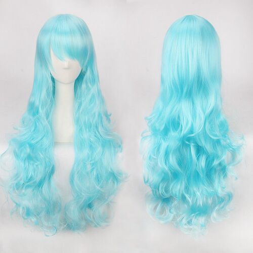 Cos Animation Wig Slanted Bangs Multi-color 80cm Universal L