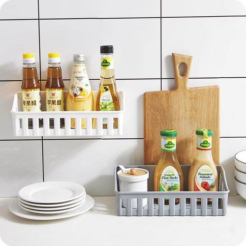 Strong and Traceless Bathroom and Kitchen Organizer, No-Dril