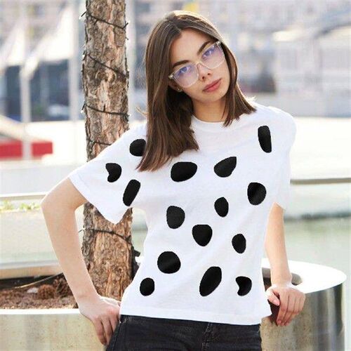 6 Sheets Decorative Felt Stickers Adhesive Dalmation Print