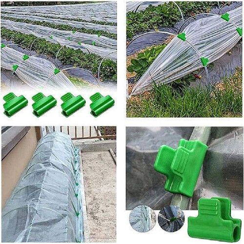 Pack of 24 Greenhouse Clamps Row Cover Netting Tunnel Film
