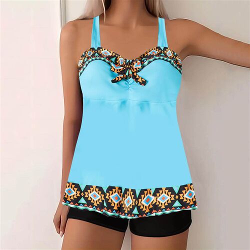 Swimsuit Color Printed Swimsuit Triangle Bikini Split