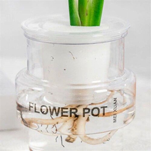 Elegant Clear Flower Pots Modern Home Self Watering
