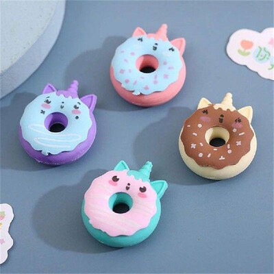 2024 New Cute Kawaii Unicorn Donut Eraser Creative Pencil