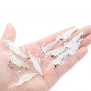 Lure small grass shrimp with a luminous hook, effective for
