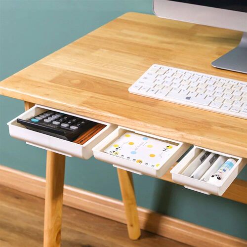 Desk Organizers Storage Drawer Self-adhesive Storage Box Off