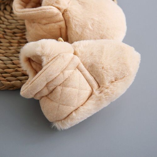 Newborn Baby Shoes With Velvet And Thickened Baby Anti-falli
