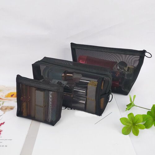 Transparent Mesh Makeup Case Organizer Storage Pouch Casual