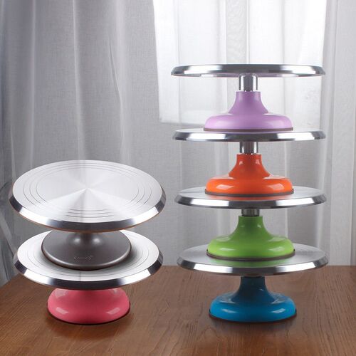 Aluminum alloy cake table turntable 8 10 12 inch cake turnta