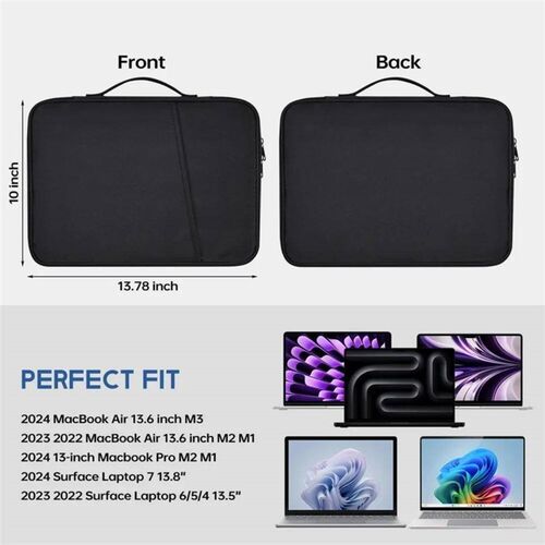 Waterproof Shockproof Handle Bag Laptop Sleeve Case for Macb