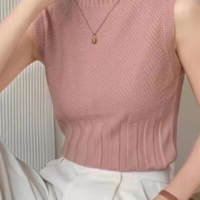 HELIAR Women Summer Casual Knitted Tank ops Solid Sleeveless