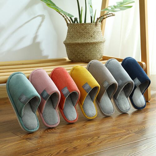 Fashionable Couple Fur Slippers For Home Indoor Warm Thick-s