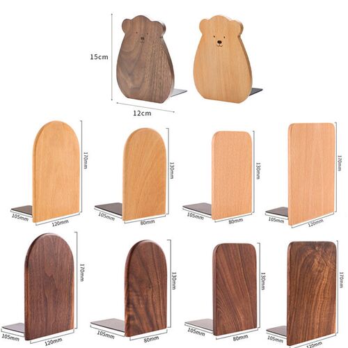 Nature Desktop Bookends Wooden Walnut Beech Bookends Book