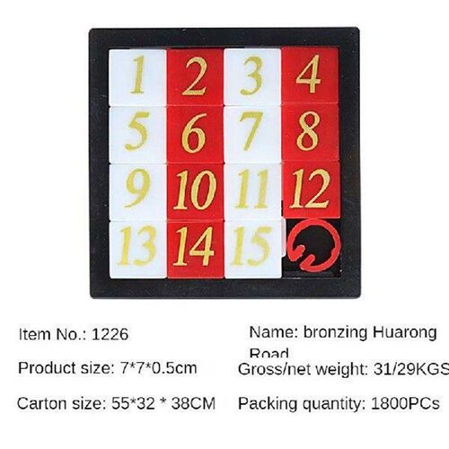 1-10pcs Sliding Numbers Puzzle Huarong Road Brain Teaser IQ