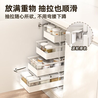 Seasoning Rack In Kitchen Cabinet Pull-pullable Stackable Co